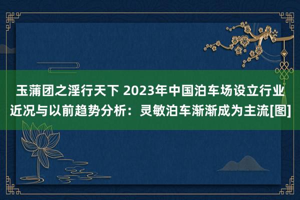 玉蒲团之淫行天下 2023年中国泊车场设立行业近况与以前趋势分析：灵敏泊车渐渐成为主流[图]