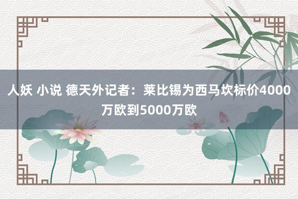 人妖 小说 德天外记者：莱比锡为西马坎标价4000万欧到5000万欧