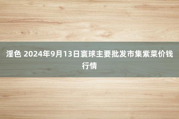 淫色 2024年9月13日寰球主要批发市集紫菜价钱行情