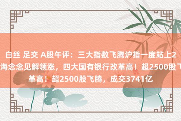 白丝 足交 A股午评：三大指数飞腾沪指一度站上2900点，黄金华为海念念见解领涨，四大国有银行改革高！超2500股飞腾，成交3741亿