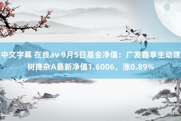 中文字幕 在线av 9月5日基金净值：广发鑫享生动建树搀杂A最新净值1.6006，涨0.89%