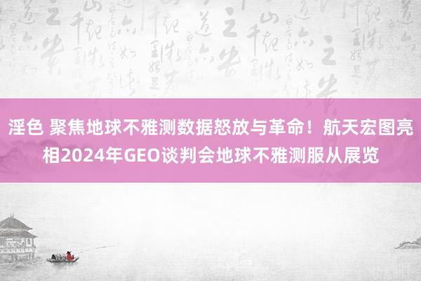 淫色 聚焦地球不雅测数据怒放与革命！航天宏图亮相2024年GEO谈判会地球不雅测服从展览