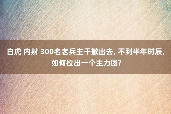 白虎 内射 300名老兵主干撒出去， 不到半年时辰， 如何拉出一个主力团?