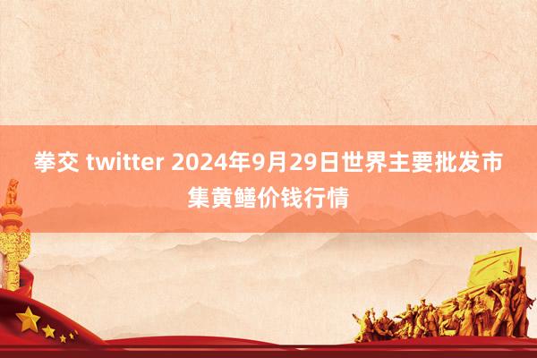 拳交 twitter 2024年9月29日世界主要批发市集黄鳝价钱行情