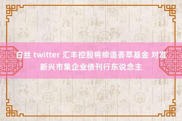 白丝 twitter 汇丰控股将缔造荟萃基金 对准新兴市集企业债刊行东说念主