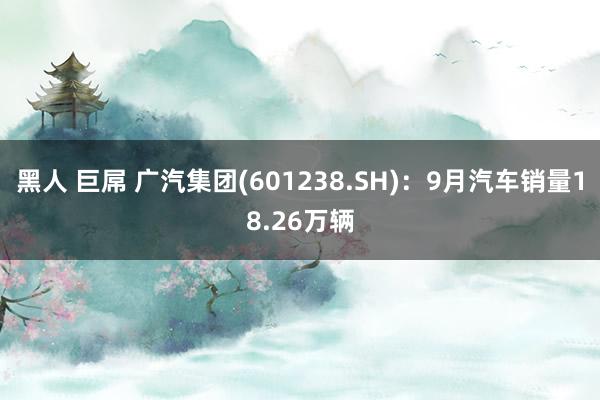 黑人 巨屌 广汽集团(601238.SH)：9月汽车销量18.26万辆