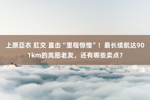 上原亞衣 肛交 直击“里程惊惶”！最长续航达901km的岚图老友，还有哪些卖点？