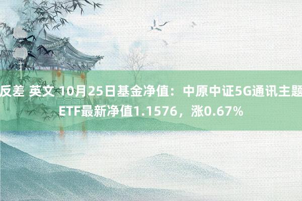 反差 英文 10月25日基金净值：中原中证5G通讯主题ETF最新净值1.1576，涨0.67%