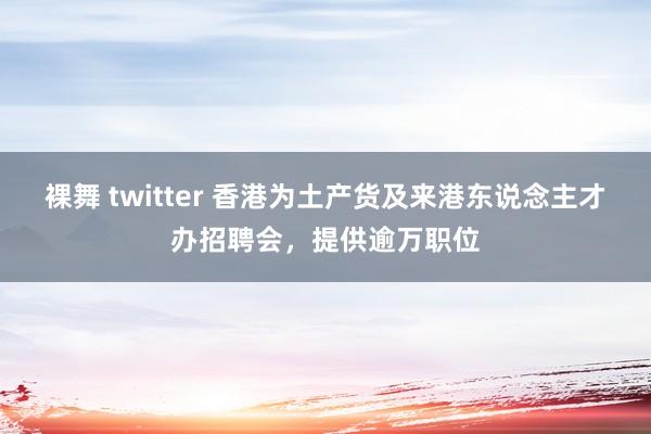 裸舞 twitter 香港为土产货及来港东说念主才办招聘会，提供逾万职位