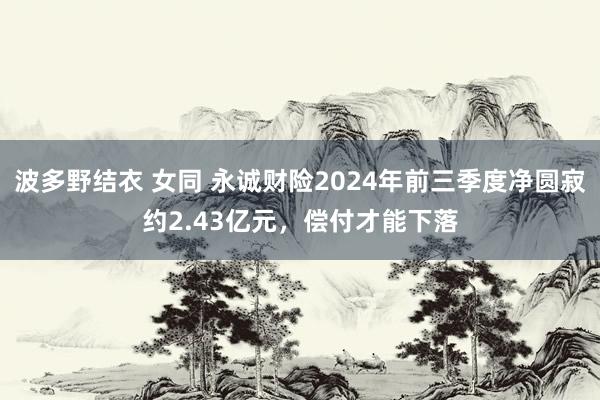 波多野结衣 女同 永诚财险2024年前三季度净圆寂约2.43亿元，偿付才能下落