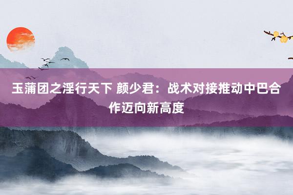 玉蒲团之淫行天下 颜少君：战术对接推动中巴合作迈向新高度