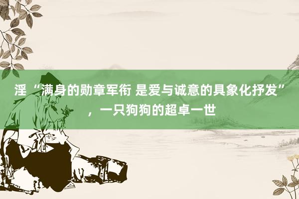 淫 “满身的勋章军衔 是爱与诚意的具象化抒发” ，一只狗狗的超卓一世