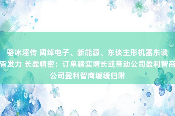 骆冰淫传 阔绰电子、新能源、东谈主形机器东谈主多领域皆发力 长盈精密：订单踏实增长或带动公司盈利智商缓缓归附