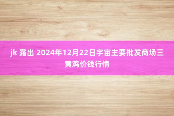 jk 露出 2024年12月22日宇宙主要批发商场三黄鸡价钱行情