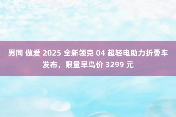 男同 做爱 2025 全新领克 04 超轻电助力折叠车发布，限量早鸟价 3299 元