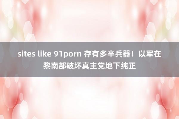 sites like 91porn 存有多半兵器！以军在黎南部破坏真主党地下纯正