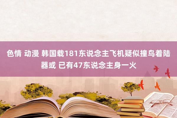 色情 动漫 韩国载181东说念主飞机疑似撞鸟着陆器或 已有47东说念主身一火