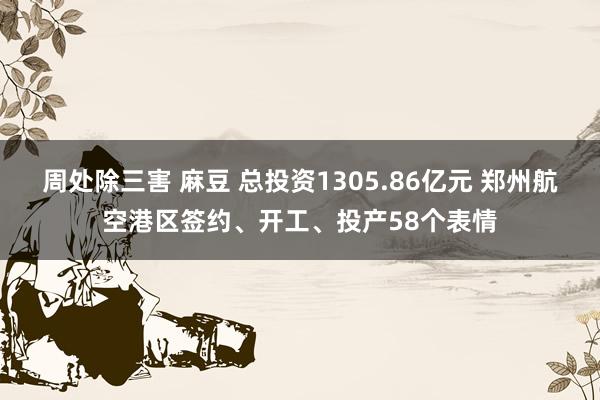 周处除三害 麻豆 总投资1305.86亿元 郑州航空港区签约、开工、投产58个表情