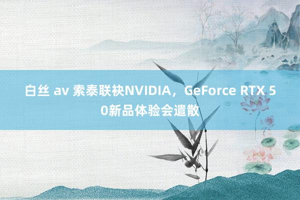 白丝 av 索泰联袂NVIDIA，GeForce RTX 50新品体验会遣散