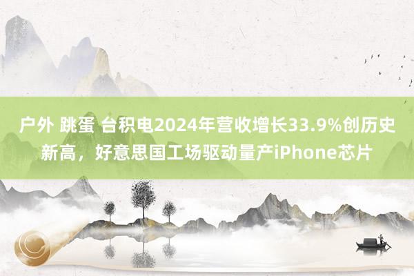 户外 跳蛋 台积电2024年营收增长33.9%创历史新高，好意思国工场驱动量产iPhone芯片