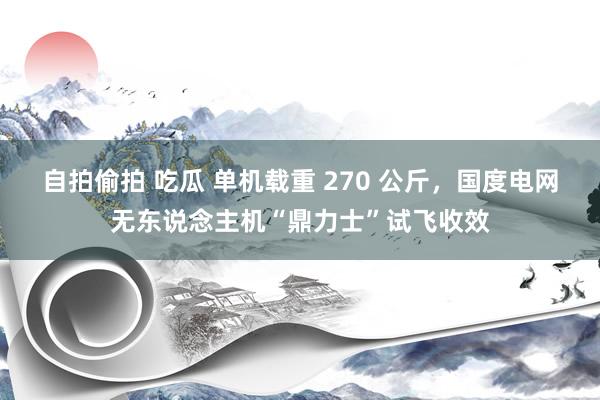 自拍偷拍 吃瓜 单机载重 270 公斤，国度电网无东说念主机“鼎力士”试飞收效